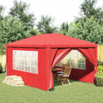 Vidaxl tente de f�te avec mur rouge 400 x 300 x 255 cm