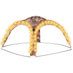 Vidaxl - tente de rception avec led et 4 parois 3, 6x3, 6x2, 3m camouflage