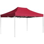 Vidaxl - tente de rception pliable aluminium 4, 5x3 m bordeaux