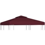 Vidaxl - toile sup�rieure double de belv�d�re 310 g / m� 3x3 m bordeaux