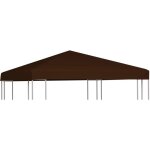Toile sup�rieure de gazebo 310 g / m� 3x3 m marron