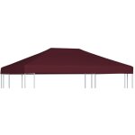 Toile suprieure de gazebo 310 g / m 3x4 m bordeaux