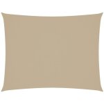 Vidaxl - voile de parasol tissu oxford rectangulaire 3x6 m beige