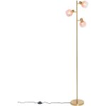 Vidro - led dimmable lampadaire variateur inclus - 3 lumire - h 150 cm - dor - art deco - clairage ...
