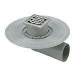 Viega - advantix drain de balcon / terrasse 557072 dn 50, plastique gris, drain horizontal, sans siphon ... Viega - advantix drain de balcon / terrasse 557072 dn 50, plastique gris, drain horizontal, sans siphon ...