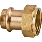 Viega - raccord � vis sanpress 305000 15 mm x g 2000 , bronze � canon ou bronze au silicium, joint plat, ...