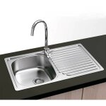 Gresinex - vienna evier encastr 1 cuve 1 gouttoir 80x48cm inox