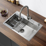 Lonheo max - lonheo vier 1 bac 68x45x19cm vier  encastrer en acier inox 304 vier cuisine bross avec ...