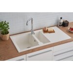 Vier granit composite �vier en granit � encastrer 100 x 50 cm blanc - respekta