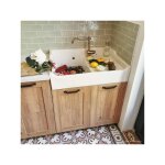 Chambord - vier timbre d'office cramique blanc lon 1 bac 1 gouttoir