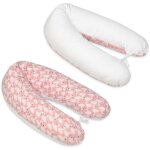 Viking choice - coussin d'allaitement - coussin de grossesse - 100% coton - avec cordons - 145 cm - cygnes ...