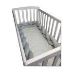 Viking choice - tour de lit gris - 280 cm de long - tress - cadre de lit pour lit bb