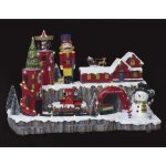 Village de nol lumineux, anim et musical atelier du pre nol - feeric christmas