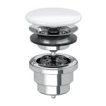 Villeroy & boch ? bonde �vier non - refermable 32mm en c�ramique et laiton chrom� brillant ? �coulement ...