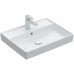 Villeroy&boch - collaro - meuble lavabo 60x47 cm, avec trop - plein, trou de robinetterie, ceramicplus, ...