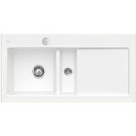 Villeroy&boch - evier céramique blanc subway pure 1 bac et demi - égouttoir droite Villeroy&boch - evier céramique blanc subway pure 1 bac et demi - égouttoir droite