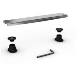 Wedi - barrette de finition pour �vacuation lin�aire fundo riolito neo - inox - l. 80 cm