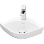Villeroy&boch - subway 3. 0 - lavabo d'angle 32x32 cm, sans trop - plein, trou pour robinet, ceramicplus, ...