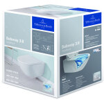 Villeroy&boch - subway 3. 0 - wc suspendu avec abattant softclosing, twistflush, blanc alpin 4670ts01 ...