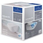 Villeroy&boch - subway 3. 0 - wc suspendu avec abattant softclosing, twistflush, ceramicplus, blanc alpin ...