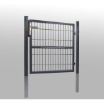 Vingo - portillon de jardin 100 x 100 cm avec serrure maille mtallique - gris - gris