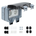 Prise tanche double prise electrique extrieure ip66 tanche prise murale 16a ip66 avec interrupteur ...