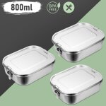 Vingo - swanew 2x 800ml lunch box inox lunch box inox lunch box maternelle sans bpa