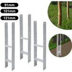 Vingo - swanew 4x ancres h support de poteau ancre de poteau patte de poteau poutre 600mm pied de poteau ...