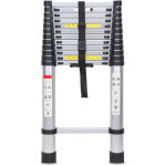Swanew echelle tlescopique 5m 13nombre de marches alu argent echelle multi - usages jusqu' 150kg