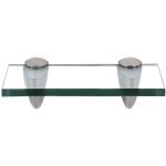 Swanew tagre murale verre, tablette en verre de salle de bain 20 x 10 cm 8 mm transparent