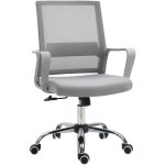 Vinsetto fauteuil chaise de bureau ergonomique hauteur réglable pivotante 360° revêtement maille gris ... Vinsetto fauteuil chaise de bureau ergonomique hauteur réglable pivotante 360° revêtement maille gris ...
