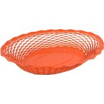 Vintage corbeille pain ovale orange 30x24 cm - roger orfevre