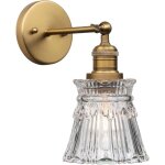 Vintage industriel applique murale e27 luminaires intrieur abat - jour en verre  rayures ptales lampe ...