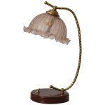 Vintage rural lampe de table abat - jour en verre atmosph�re lampes de table en fer plaqu� corps lampe ...