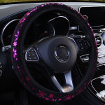 (violet) couvre - volant de voiture pour femme mignon flocon de neige brillant anti - d�rapant 38cm / ...