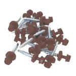 Vis auto - perceuse avec rondelles d'étanchéité pour plaque acier galvanisé laqué mat aspect tuile (x100) ... Vis auto - perceuse avec rondelles d'étanchéité pour plaque acier galvanisé laqué mat aspect tuile (x100) ...