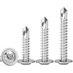 Vis autotaraudeuses, 100 pi�ces vis � t�le autoperceuses en acier inoxydable, fixation t�le bardage m�tallique ...