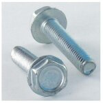 Vis autotaraudeuse t�te hexagonale th embase collerette lisse 6x20 acier zingu� - 10 pi�ces