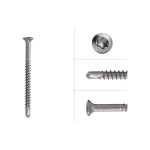 Vis pour bande vitrage acier inoxydable 410 3. 2 x 50 mm torx 10 - Vis pour bande vitrage acier inoxydable 410 3. 2 x 50 mm torx 10 -