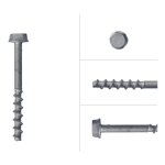 Vis à béton galvanisée m6 x 50 mm tête hexagonale sw13 - boîte de Vis à béton galvanisée m6 x 50 mm tête hexagonale sw13 - boîte de