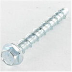 Vis b�ton t�te hexagonale th embase collerette 14x150 pr�percage de 12x150 acier zingu� - 10 pi�ces