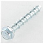 Vis b�ton t�te hexagonale th embase collerette 18x150 pr�percage de 16x150 acier zingu� - 3 pi�ces