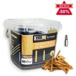 Vis � bois jaune, 100pcs 81 - 1 / 2  - assemblage menuiserie, maison / balcon, facile � installer, id�ale ...