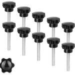 Vis �toile m8, 10 pcs m8 x 50 mm bouton �toile filetage bouton de serrage vis � oreilles bouton �toile ...
