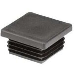 Vis express - bouchon carr� 40x40 epaisseur tube 1 � 3 polyethyl�ne noir - 1 pi�ce