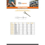Vis express - piton � oeil filet� avec ecrou oeil 30 inox a4 - 100 pi�ces