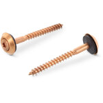 Vis faitage t�te frais�e bomb�e tfb torx t20 inox a2 cuivre 4. 5x70 rondelle d'�tanch�ite epdm 3p - 200 ...