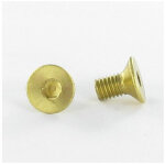 Vis m�taux laiton cl� de 2. 5 hc2. 5 fhc t�te frais�e empreinte hexagonale creuse m4x25 - 10 pi�ces