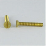 Vis m�taux laiton t�te frais�e fendue m4x10 - 10 pi�ces