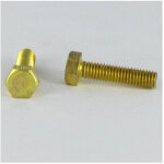 Vis m�taux laiton t�te hexagonale th m10x16 - 3 pi�ces